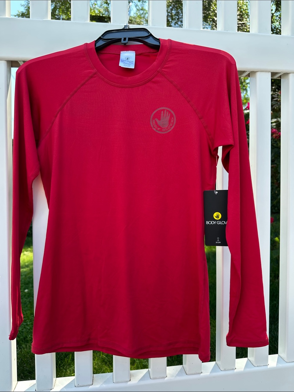 Body Glove Women’s Long-Sleeve Swim Coverup Rashguard Crabberry - Red UPF 50